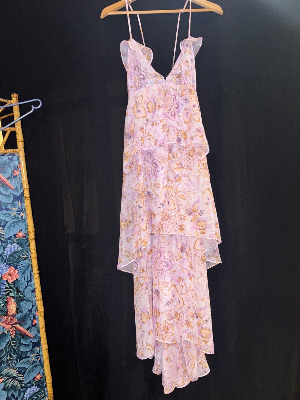 Victoria's Secret Lilac and Yellow Floral High-Low Maxi Dress